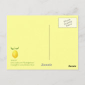 Carte postale citron (Dos)