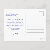 Carte Postale Citron Blanc Floral Bleu Mosaïque Carrelage Merci (Dos)