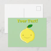 Carte Postale Citron de dessin animé mignon (Devant / Derrière)