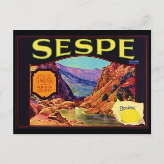 Carte Postale Citron de Sespe (Devant)