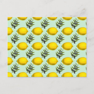 Carte postale Citron et olives pour toujours