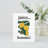 Carte Postale Citron Jaune Fruit Citron (Debout devant)