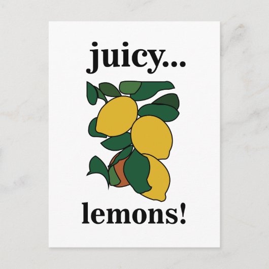 Carte Postale Citron Jaune Fruit Citron (Devant)