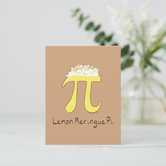 Carte postale Citron Meringue Pi Cute Math Pi Day (Debout devant)
