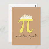 Carte postale Citron Meringue Pi Cute Math Pi Day (Devant / Derrière)