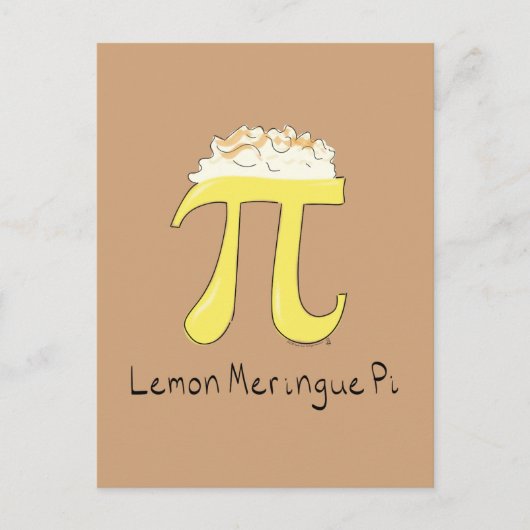 Carte postale Citron Meringue Pi Cute Math Pi Day (Devant)