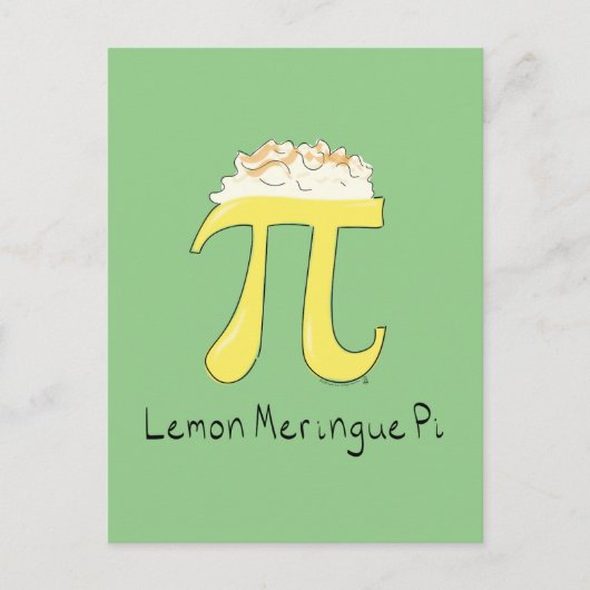 Carte postale Citron Meringue Pi Cute Math Pi Day (Devant)