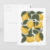 Carte Postale Citron minimal (Devant / Derrière)