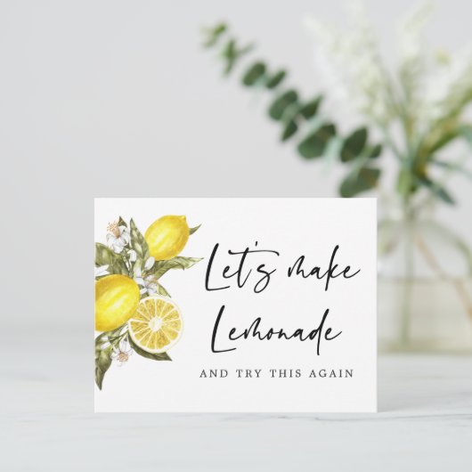 Carte Postale Citron Modifier la date reportée Mariage (Debout devant)