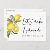 Carte Postale Citron Modifier la date reportée Mariage (Devant / Derrière)