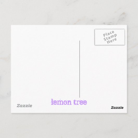 Carte Postale citronnier (Dos)