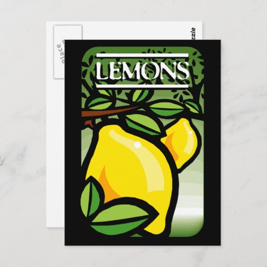 Carte Postale Citrons (Devant / Derrière)