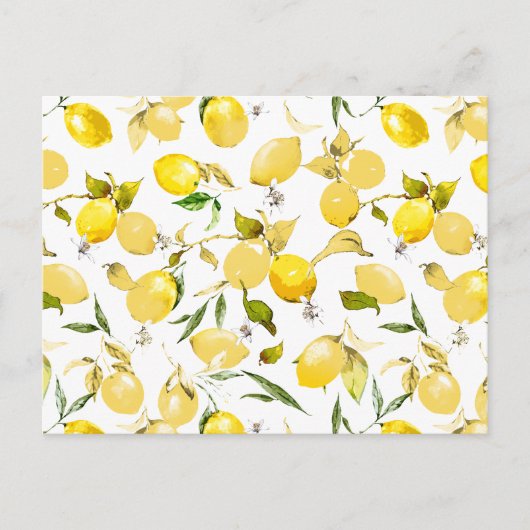 Carte Postale citrons aquarelle 13 (Devant)