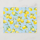 Carte Postale citrons aquarelle 4 (Dos)