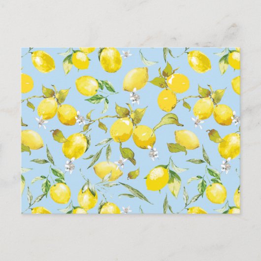 Carte Postale citrons aquarelle 4 (Devant)