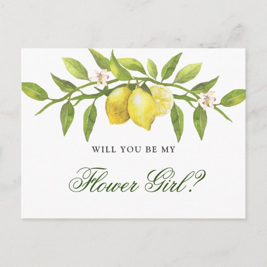 Carte Postale Citrons Blossom Rustique Serez-Vous Ma Fille Fleur (Devant)