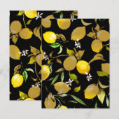 Carte Postale citrons d'aquarelle 31 (Devant / Derrière)