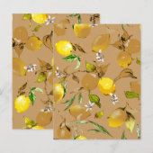 Carte Postale citrons d'aquarelle 33 (Devant / Derrière)
