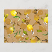 Carte Postale citrons d'aquarelle 33 (Dos)