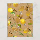 Carte Postale citrons d'aquarelle 33 (Devant)