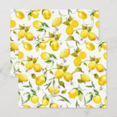 Carte Postale citrons d'aquarelle 5 (Devant / Derrière)