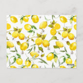Carte Postale citrons d'aquarelle 5 (Dos)