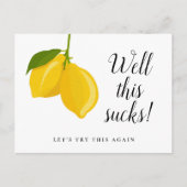 Carte Postale Citrons de script moderne Changer la date reportée (Devant)