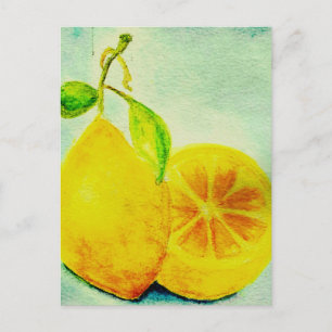 Carte Postale Citrons de style vintage