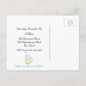 Carte Postale Citrons & Fleurs Motif Lemonade Invitation social (Dos)
