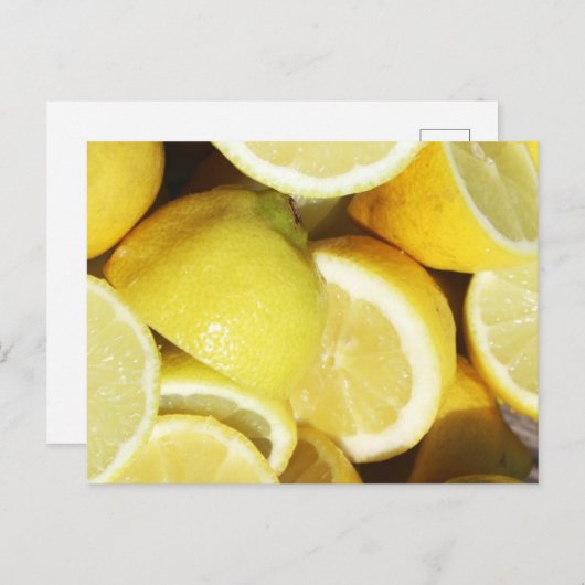 Carte Postale Citrons jaune (Devant / Derrière)