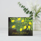 Carte Postale Citrons jaunes et branches (Debout devant)