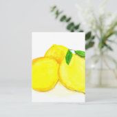 Carte Postale Citrons jaunes fruits (Debout devant)