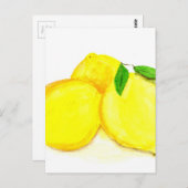 Carte Postale Citrons jaunes fruits (Devant / Derrière)