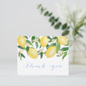 Carte Postale Citrons Merci de douche aquarelle (Debout devant)