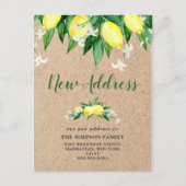 Carte Postale Citrons Moteur Rustique Kraft Watercolor (Devant)