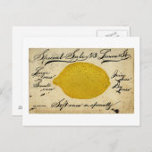Carte Postale Citrons spéciaux -1897 (Devant / Derrière)
