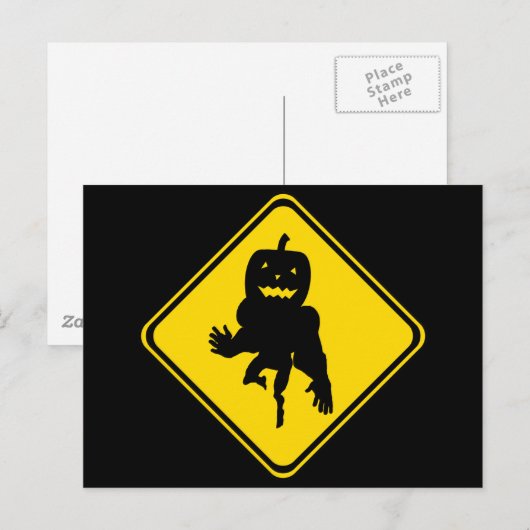 CARTE POSTALE CITROUILLE ! (Devant / Derrière)