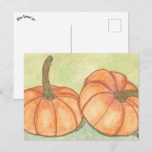 Carte Postale citrouille (Devant / Derrière)