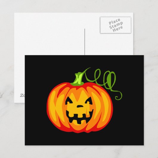 Carte Postale Citrouille (Devant / Derrière)