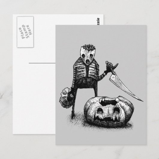 Carte postale citrouille (Devant / Derrière)