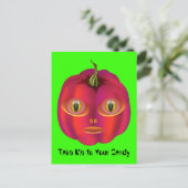 Carte Postale Citrouille Alien Halloween (Debout devant)