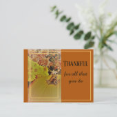 Carte Postale Citrouille aux chrysanthèmes 2 / Reconnaissant (Debout devant)