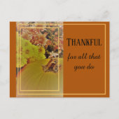 Carte Postale Citrouille aux chrysanthèmes 2 / Reconnaissant (Devant)