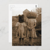 Carte Postale Citrouille avec le sac noir (Devant / Derrière)