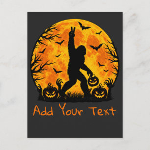 Carte Postale Citrouille Bigfoot Sasquatch Halloween Spécial
