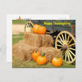 Carte Postale citrouille bon thanksgiving (Devant / Derrière)