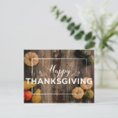 Carte Postale citrouille bon thanksgiving (Debout devant)