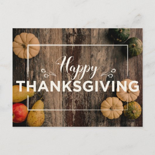 Carte Postale citrouille bon thanksgiving (Devant)