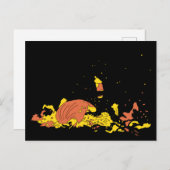 Carte Postale Citrouille brisé (Devant / Derrière)