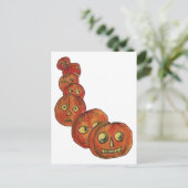 Carte Postale Citrouille (Carte d'Halloween Vintage) (Debout devant)